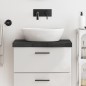 vidaXL Encimera baño madera maciza tratada gris oscuro 60x30x(2-6) cm vidaXL Encimera baño madera maciza tratada gris oscuro 60x30x(2-6) cm