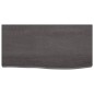 vidaXL Encimera baño madera maciza tratada gris oscuro 60x30x(2-6) cm vidaXL Encimera baño madera maciza tratada gris oscuro 60x30x(2-6) cm