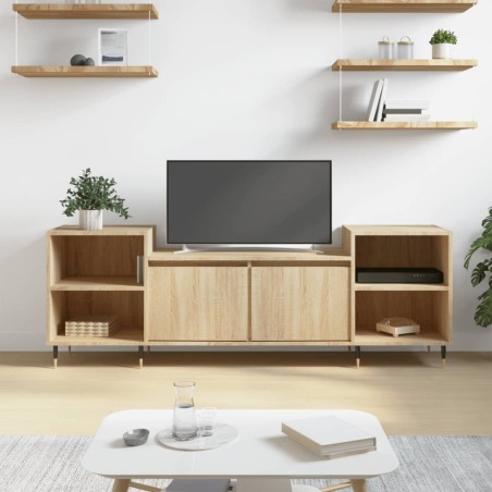 vidaXL Mueble para TV madera contrachapada roble Sonoma 160x35x55 cm
