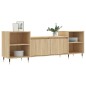 vidaXL Mueble para TV madera contrachapada roble Sonoma 160x35x55 cm