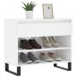 vidaXL Mueble zapatero madera contrachapada blanco brillo 70x36x60 cm vidaXL Mueble zapatero madera contrachapada blanco brillo 70x36x60 cm