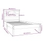 vidaXL Estructura de cama madera maciza de pino blanco 100x200 cm vidaXL Estructura de cama madera maciza de pino blanco 100x200 cm