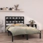 vidaXL Estructura de cama de madera maciza negra 140x190 cm vidaXL Estructura de cama de madera maciza negra 140x190 cm