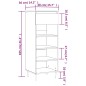 vidaXL Mueble zapatero madera contrachapada roble marrón 40x36x105 cm