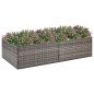 vidaXL Jardinera ratán sintético gris 157x80x40 cm vidaXL Jardinera ratán sintético gris 157x80x40 cm