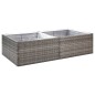 vidaXL Jardinera ratán sintético gris 157x80x40 cm vidaXL Jardinera ratán sintético gris 157x80x40 cm