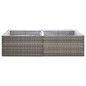 vidaXL Jardinera ratán sintético gris 157x80x40 cm vidaXL Jardinera ratán sintético gris 157x80x40 cm
