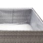 vidaXL Jardinera ratán sintético gris 157x80x40 cm vidaXL Jardinera ratán sintético gris 157x80x40 cm
