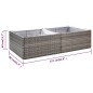 vidaXL Jardinera ratán sintético gris 157x80x40 cm vidaXL Jardinera ratán sintético gris 157x80x40 cm