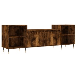 vidaXL Mueble para TV madera contrachapada roble ahumado 160x35x55 cm