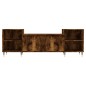 vidaXL Mueble para TV madera contrachapada roble ahumado 160x35x55 cm vidaXL Mueble para TV madera contrachapada roble ahumado 160x35x55 cm