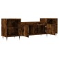 vidaXL Mueble para TV madera contrachapada roble ahumado 160x35x55 cm vidaXL Mueble para TV madera contrachapada roble ahumado 160x35x55 cm