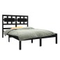 vidaXL Estructura de cama de madera maciza negra 140x190 cm vidaXL Estructura de cama de madera maciza negra 140x190 cm