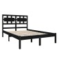 vidaXL Estructura de cama de madera maciza negra 140x190 cm vidaXL Estructura de cama de madera maciza negra 140x190 cm