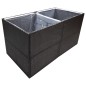 vidaXL Jardinera de ratán sintético negro 157x80x80 cm vidaXL Jardinera de ratán sintético negro 157x80x80 cm