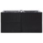 vidaXL Jardinera de ratán sintético negro 157x80x80 cm vidaXL Jardinera de ratán sintético negro 157x80x80 cm