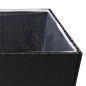 vidaXL Jardinera de ratán sintético negro 157x80x80 cm vidaXL Jardinera de ratán sintético negro 157x80x80 cm