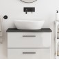 vidaXL Encimera de baño madera maciza tratada gris oscuro 80x30x2 cm vidaXL Encimera de baño madera maciza tratada gris oscuro 80x30x2 cm