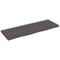 vidaXL Encimera de baño madera maciza tratada gris oscuro 80x30x2 cm vidaXL Encimera de baño madera maciza tratada gris oscuro 80x30x2 cm