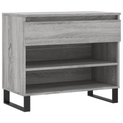 vidaXL Mueble zapatero madera contrachapada gris Sonoma 70x36x60 cm