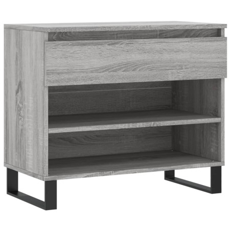 vidaXL Mueble zapatero madera contrachapada gris Sonoma 70x36x60 cm