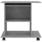 vidaXL Mesa de ordenador madera contrachapada gris hormigón 80x50x75cm vidaXL Mesa de ordenador madera contrachapada gris hormigón 80x50x75cm