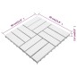 vidaXL Baldosas de porche de madera de acacia 20 pzas blanco 30x30 cm vidaXL Baldosas de porche de madera de acacia 20 pzas blanco 30x30 cm