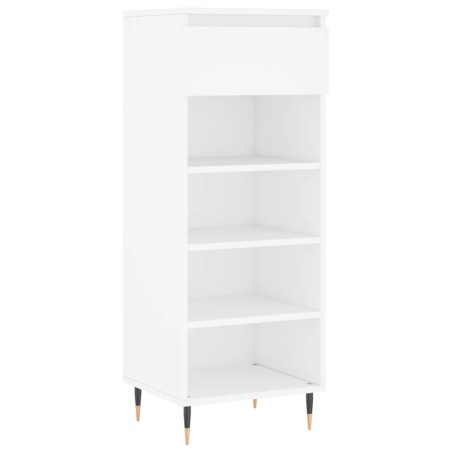 vidaXL Mueble zapatero madera contrachapada blanco 40x36x105 cm