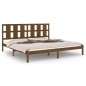vidaXL Estructura de cama madera maciza de pino marrón miel 200x200 cm