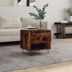 vidaXL Mesa de centro madera de ingeniería roble ahumado 50x46x50 cm