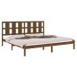 vidaXL Estructura de cama madera maciza de pino marrón miel 200x200 cm