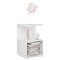 vidaXL Mesitas de noche 2 uds contrachapada blanco brillo 35x35x55 cm vidaXL Mesitas de noche 2 uds contrachapada blanco brillo 35x35x55 cm
