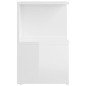 vidaXL Mesitas de noche 2 uds contrachapada blanco brillo 35x35x55 cm vidaXL Mesitas de noche 2 uds contrachapada blanco brillo 35x35x55 cm