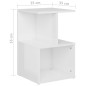 vidaXL Mesitas de noche 2 uds contrachapada blanco brillo 35x35x55 cm vidaXL Mesitas de noche 2 uds contrachapada blanco brillo 35x35x55 cm