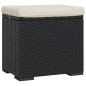vidaXL Otomana con cojines 2 uds negro 40x30x40 cm ratán sintético vidaXL Otomana con cojines 2 uds negro 40x30x40 cm ratán sintético