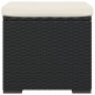 vidaXL Otomana con cojines 2 uds negro 40x30x40 cm ratán sintético vidaXL Otomana con cojines 2 uds negro 40x30x40 cm ratán sintético