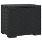 vidaXL Otomana con cojines 2 uds negro 40x30x40 cm ratán sintético vidaXL Otomana con cojines 2 uds negro 40x30x40 cm ratán sintético