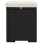 vidaXL Otomana con cojines 2 uds negro 40x30x40 cm ratán sintético vidaXL Otomana con cojines 2 uds negro 40x30x40 cm ratán sintético