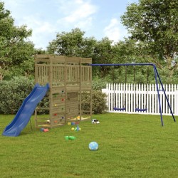 vidaXL Parque infantil de exterior madera de pino impregnada