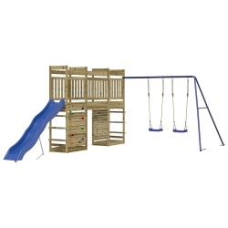 vidaXL Parque infantil de exterior madera de pino impregnada