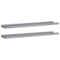 vidaXL Repisa para marcos de fotos 2 uds MDF gris 80x9x3 cm vidaXL Repisa para marcos de fotos 2 uds MDF gris 80x9x3 cm