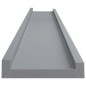 vidaXL Repisa para marcos de fotos 2 uds MDF gris 80x9x3 cm vidaXL Repisa para marcos de fotos 2 uds MDF gris 80x9x3 cm