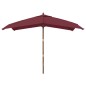 vidaXL Sombrilla de jardín poste de madera rojo burdeos 300x300x273 cm vidaXL Sombrilla de jardín poste de madera rojo burdeos 300x300x273 cm