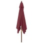 vidaXL Sombrilla de jardín poste de madera rojo burdeos 300x300x273 cm vidaXL Sombrilla de jardín poste de madera rojo burdeos 300x300x273 cm