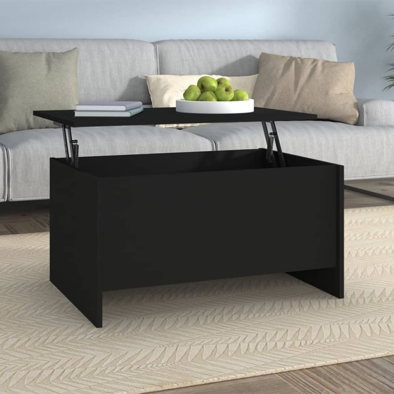 vidaXL Mesa de centro madera contrachapada negra 80x55,5x41,5 cm vidaXL Mesa de centro madera contrachapada negra 80x55,5x41,5 cm