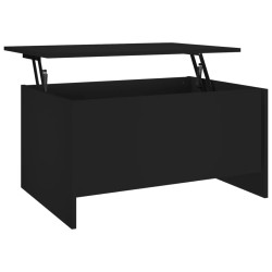 vidaXL Mesa de centro madera contrachapada negra 80x55,5x41,5 cm