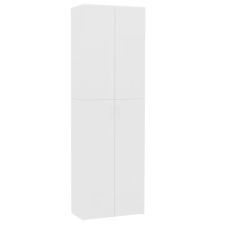 vidaXL Armario de oficina de madera contrachapada blanco 60x32x190 cm
