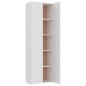 vidaXL Armario de oficina de madera contrachapada blanco 60x32x190 cm vidaXL Armario de oficina de madera contrachapada blanco 60x32x190 cm