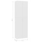 vidaXL Armario de oficina de madera contrachapada blanco 60x32x190 cm vidaXL Armario de oficina de madera contrachapada blanco 60x32x190 cm