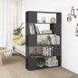 vidaXL Librería separador madera contrachapada gris 100x24x155 cm vidaXL Librería separador madera contrachapada gris 100x24x155 cm